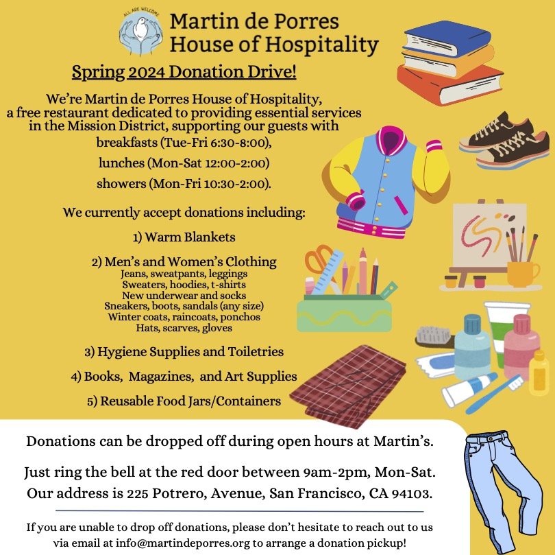 Martin's Spring 2024 Donation Drive